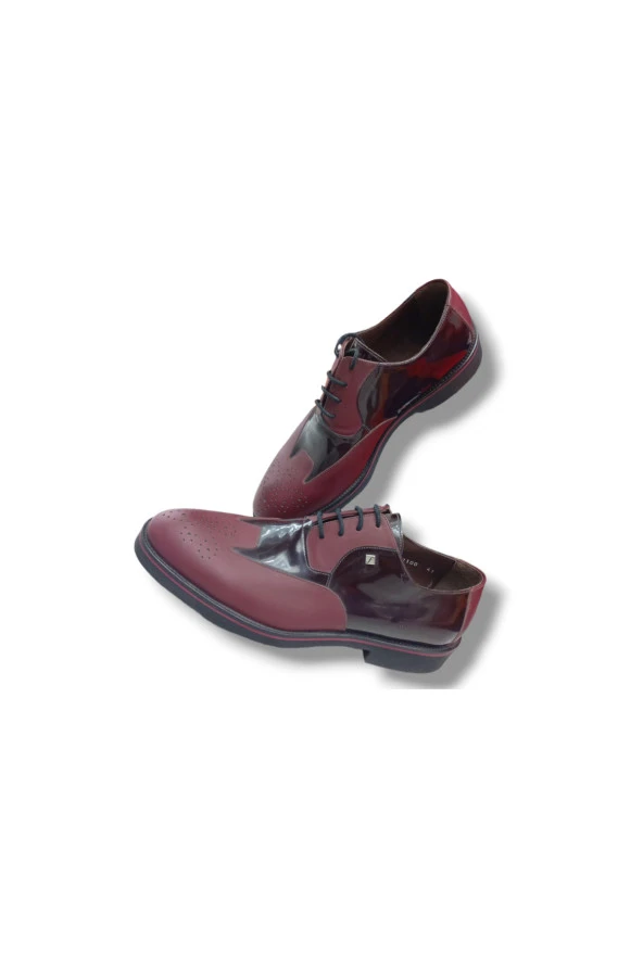 Growish GR0087 Hakiki Garnili Napa Deri Özel Yapım Erkek Klasik Ayakkabı