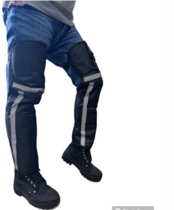 BİKE SKY Bike Sky Bacak Rüzgar Koruma Kolay Giyimli Dizlik ( Motosiklet Çanta Sırt Dayama HEDİYELİ ) - 2