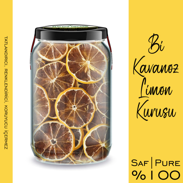Limon Kurusu Bi Kavanoz 660 cc. Cam Kavanozda Saf Katkısız Limon Cipsi Kurutulmuş Limon Dried Lemon - 3