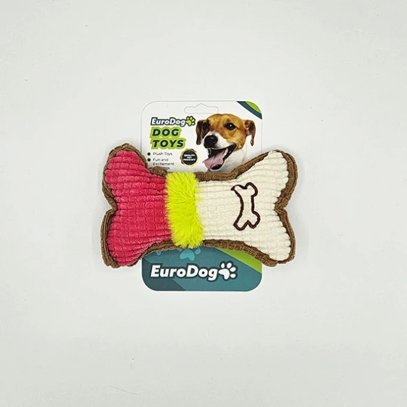 EuroDog Peluş Kemik Köpek Oyuncağı 16x10 Cm ürün görseli