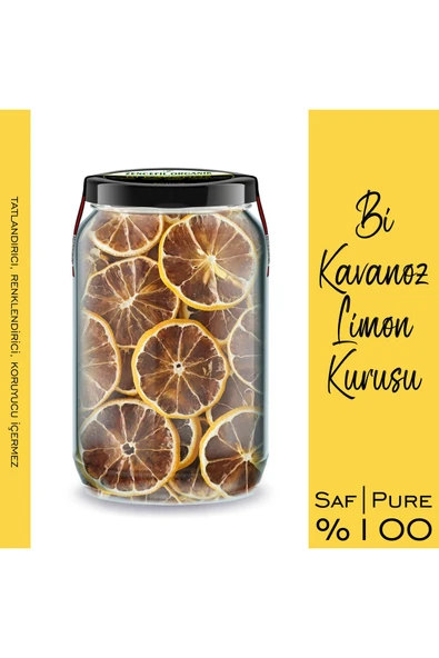 Limon Kurusu Bi Kavanoz 660 cc. Cam Kavanozda Saf Katkısız Limon Cipsi Kurutulmuş Limon Dried Lemon - 3