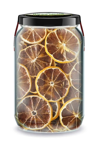 Limon Kurusu Bi Kavanoz 660 cc. Cam Kavanozda Saf Katkısız Limon Cipsi Kurutulmuş Limon Dried Lemon - 1