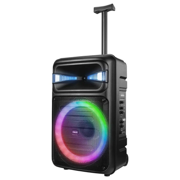 Mikado MD-125KP 40W USB/BT/TF/TWS Led Işıklı Kablosuz ve Kafa Mikrofonlu Toplantı-Parti Hoparlör - 2
