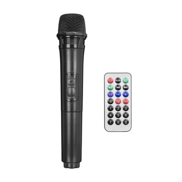 Mikado MD-125KP 40W USB/BT/TF/TWS Led Işıklı Kablosuz ve Kafa Mikrofonlu Toplantı-Parti Hoparlör - 9