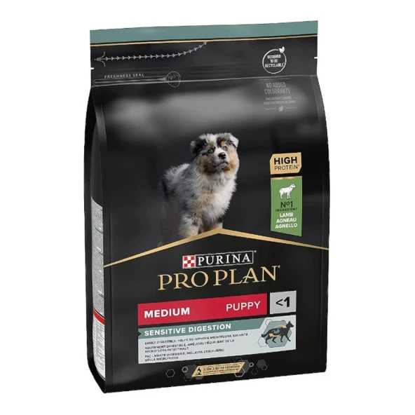 Pro Plan Sensitive Digestion Medium Orta Irk Kuzu Etli Hassas Sindirim Yavru Köpek Maması 3 kg