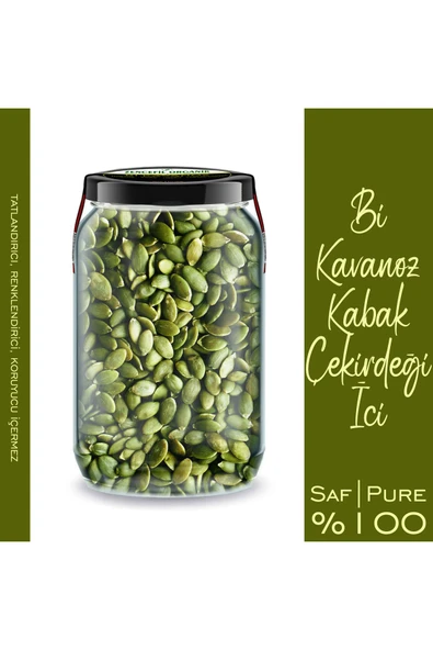 Bi Kavanoz Pikan Cevizi İçi + Bi Kavanoz Kabak Çekirdeği İçi 660 cc'lik 2 Adet Cam Kavanozda Saf - 3