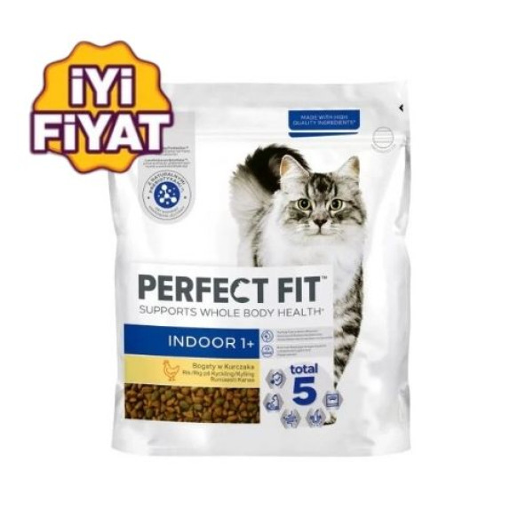 PERFECT Fit Yetişkin indoor Tavuklu Kuru Mama 1.4 Kg (Orijinal ithal Dünyanın En Çok Satılan Kedi Maması )