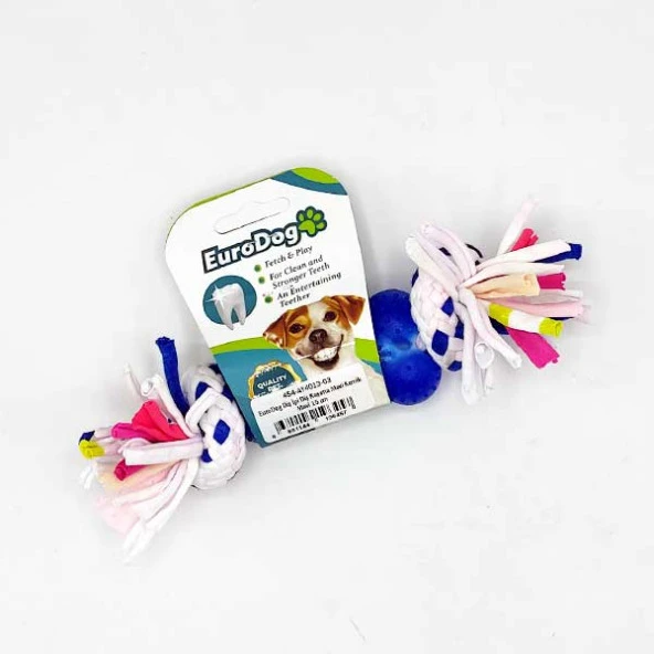 EuroDog Diş İpi Diş Kaşıma Mavi Kemik Mavi 15 cm ürün görseli