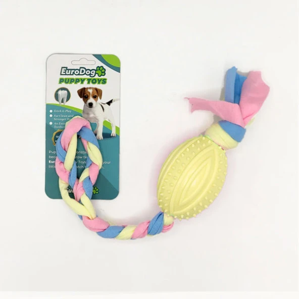 EuroDog Puppy Toys Sarı Rugby Topu Diş Kaşıma Oy. ürün görseli