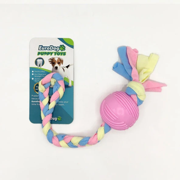 EuroDog Puppy Toys Pembe Top Diş Kaşıma Oyuncağı ürün görseli