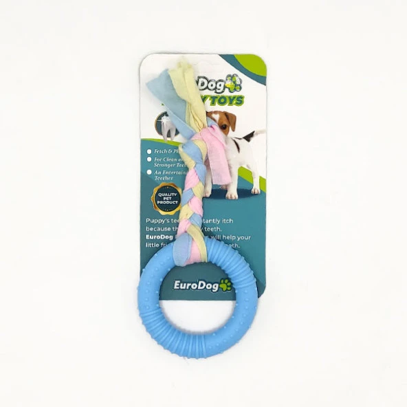 EuroDog Puppy Toys Mavi Halka Diş Kaşıma Oyuncağı ürün görseli