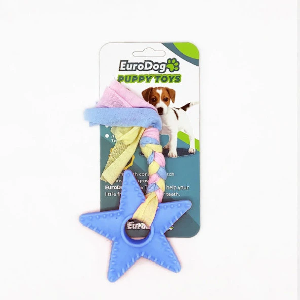 EuroDog Puppy Toys Mavi Yıldız Diş Kaşıma Oy. ürün görseli