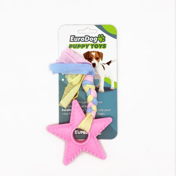 EuroDog Puppy Toys Pembe Yıldız Diş Kaşıma Oy. ürün görseli