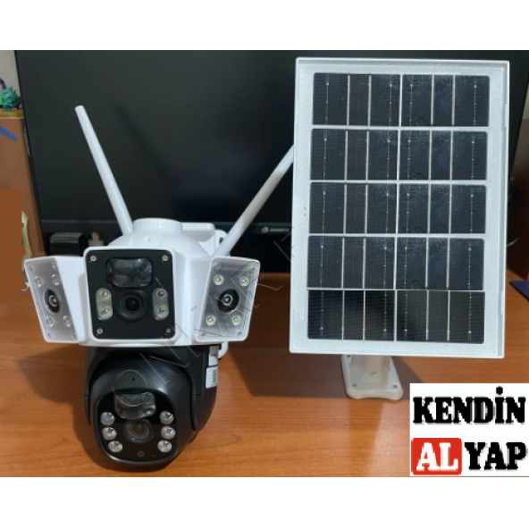 Güneş Enerjili PTZ Kamera O-KAM 4G 6MP Çift kameralı Solar PTZ Camera