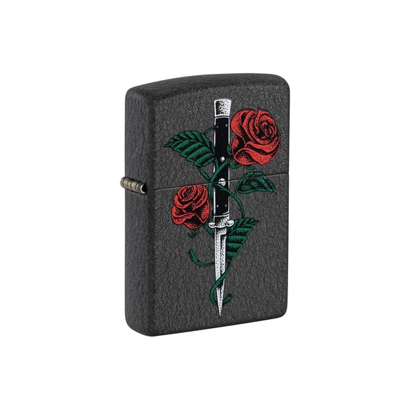 Zippo Çakmak 49778 Rose Dagger Tattoo Design