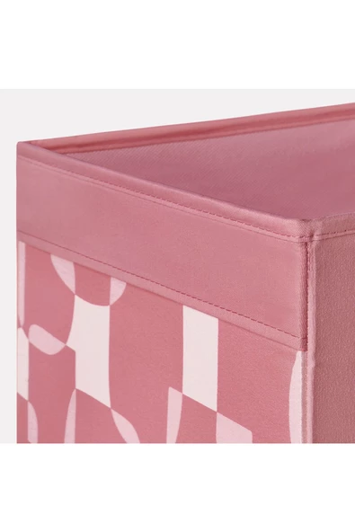 Dröna Kutu, Pembe 33x38x33 cm Düzenleyici Kutu Ev Düzeni Düzenleme Saklama Kutusu Kare - 3