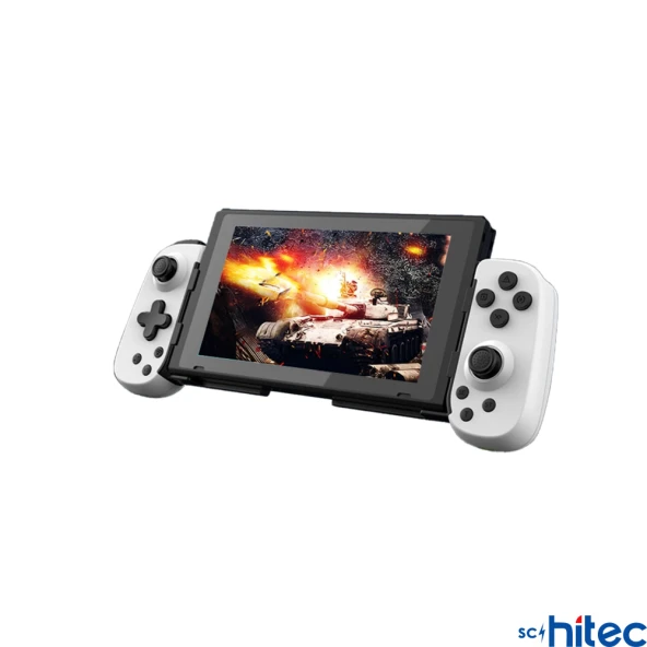 ScHitec Android İos HarmonyOs Switch AndroidTV Windows Akıllı Bluetooth Teleskopik Gamepad Joystick Beyaz D6 - 2
