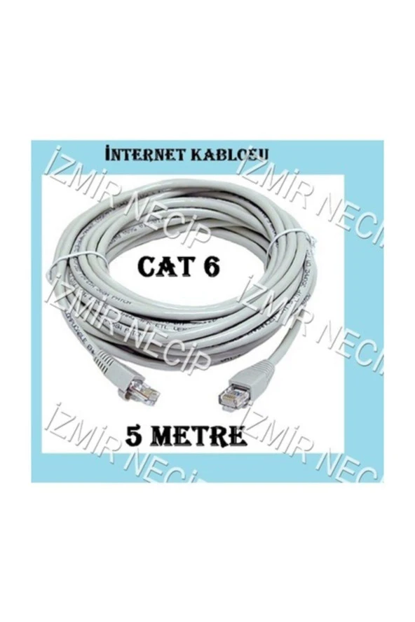 5m Mt Internet Kablosu Cat6 Kaliteli Sağlam Kablo Pc Modem Arası