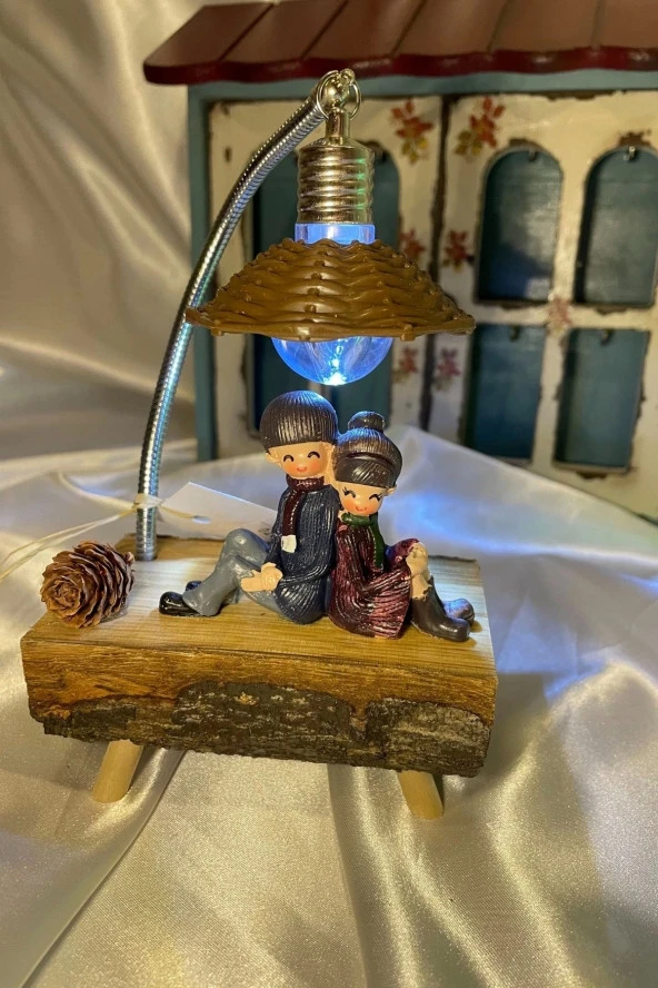 Sevgili Bankta Oturan Led Işıklı Aşk Gençler Sevgililer Günü 01 - Resim 2