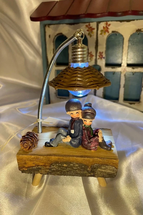 Sevgili Bankta Oturan Led Işıklı Aşk Gençler Sevgililer Günü 01 - Resim 5