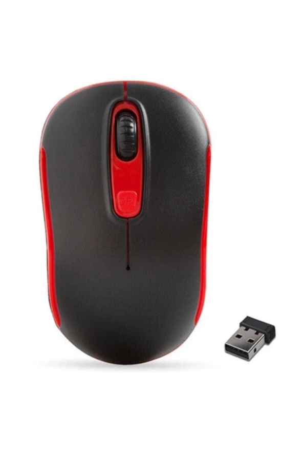 SM-804 Usb Siyah/Kırmızı 800/1200/1600dpi Kablosuz Mouse