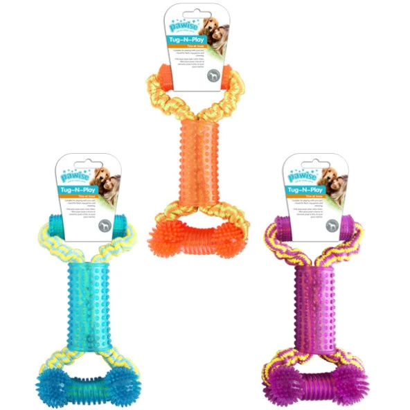 Pawise Tutma Saplı Diş İpi Köpek Oyuncağı 29 cm ürün görseli
