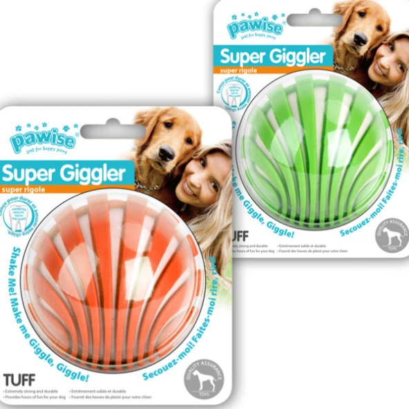 Pawise Süper Giggle Sesli Top Köpek Oyuncağı 8 cm ürün görseli