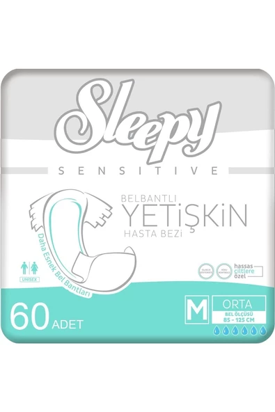 Sleepy 2'li Medium Yetişkin Hasta Bezi 30x2 (60 Adet)