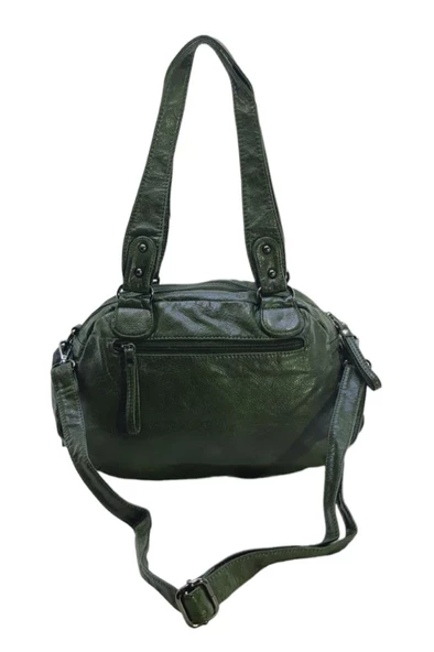 Y.S.Deri Kadın Omuz Çantası Vegan Deri Çok Cepli Çapraz Askılı Bayan Çantası 30 Cm - Resim 11