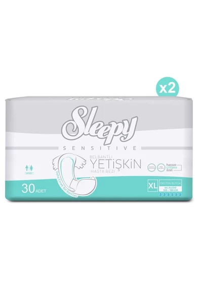 Sleepy 2'li Xlarge Yetişkin Hasta Bezi 30x2 (60 Adet)