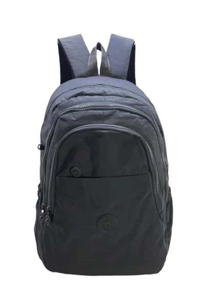 Klinkır Okul Çantası Hafif Yağmur Geçirmez Kumaş Çok Cepli Unisex Sırt Çantası 41*27 Cm Lise Çanta - 5