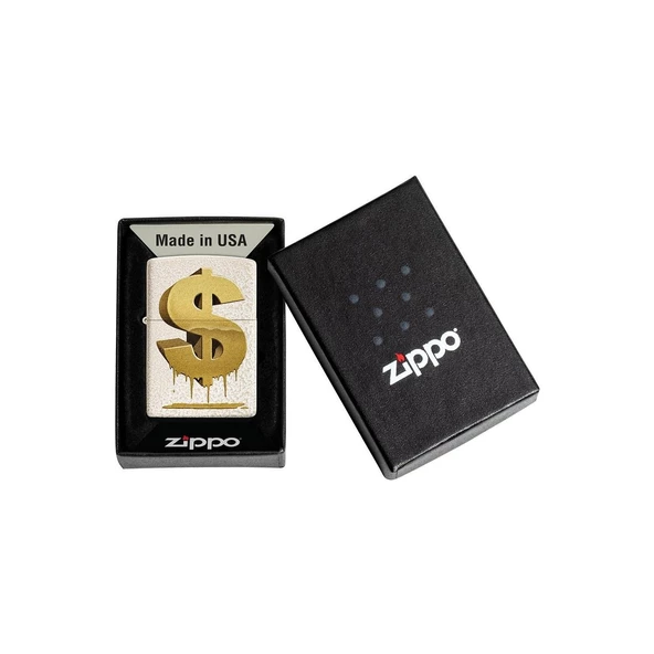Zippo Çakmak 49681 Drippy Dollar Design - 5