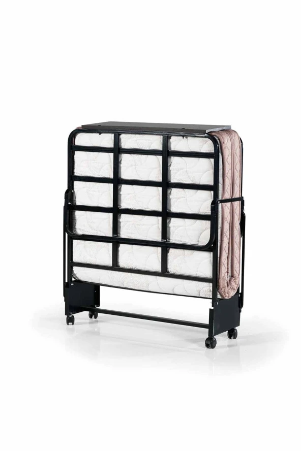 Miranda Tek Kişilik 90x190 Katlanır Siyah Somya Ek Yatak - 2