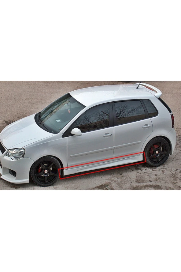 Vw Polo 9n Yan Marşpiye Takımı - Plastik - Parlak Siyah