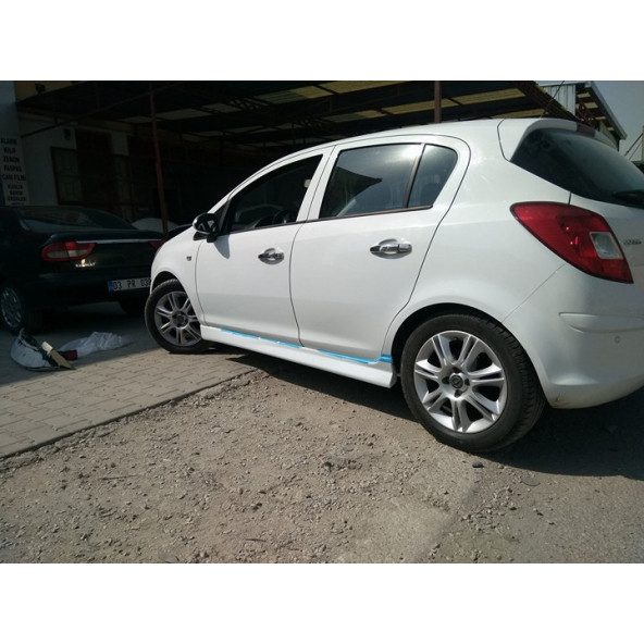 Opel Corsa D Yan Marşpiyel Takımı - Fiber - Boyasız - Resim 4