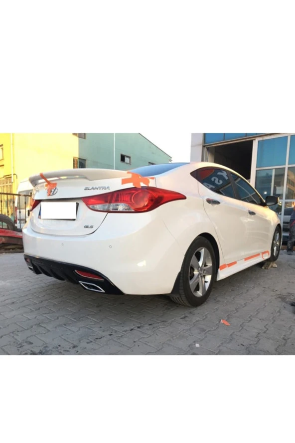 Hyundai Elantra Spoiler (2011-2015) Uyumlu Fiber - Boyasız