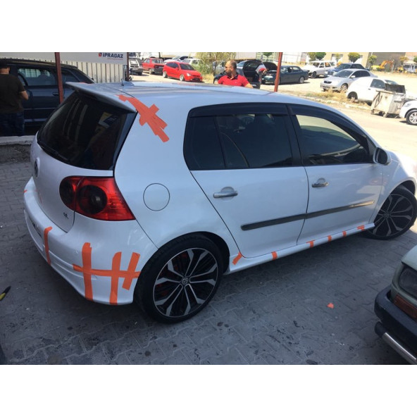 Vw Golf 5 Yan Marşpiyel Takımı - Plastik - Parlak Siyah - 2