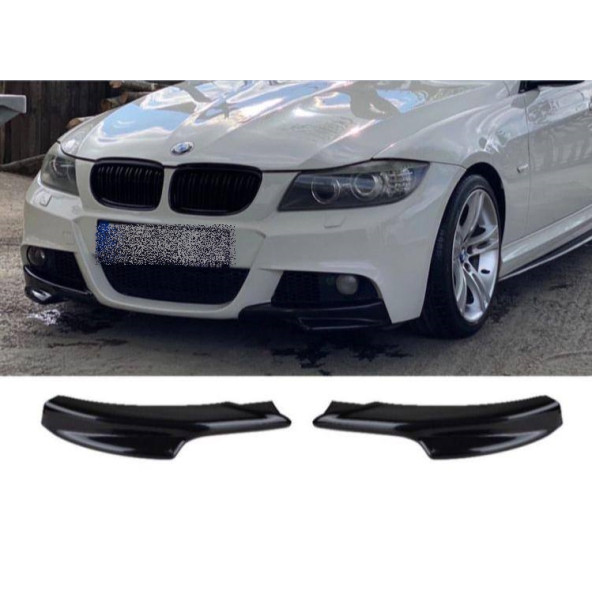 Bmw E90 Lci M Tampon Ön Flap - Plastik - Parlak Siyah - Resim 2