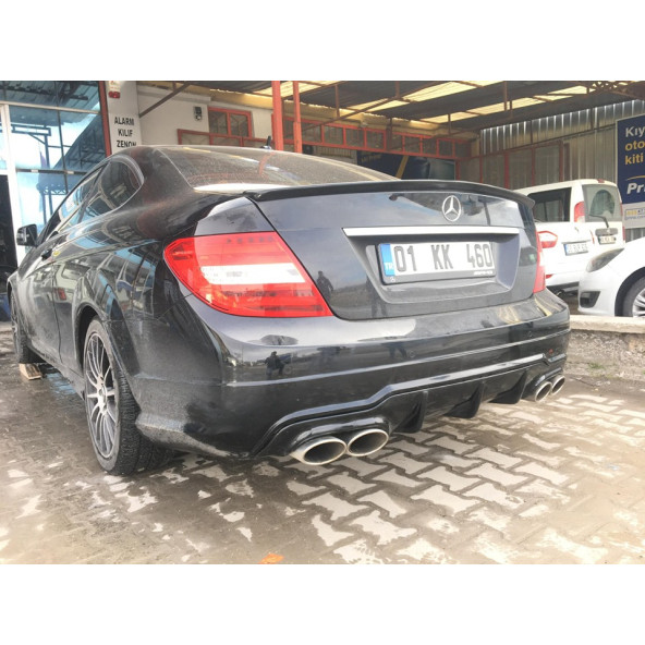 Mercedes C180 Amg Difüzör (makyajlı) Plastik - Parlak Siyah - 5