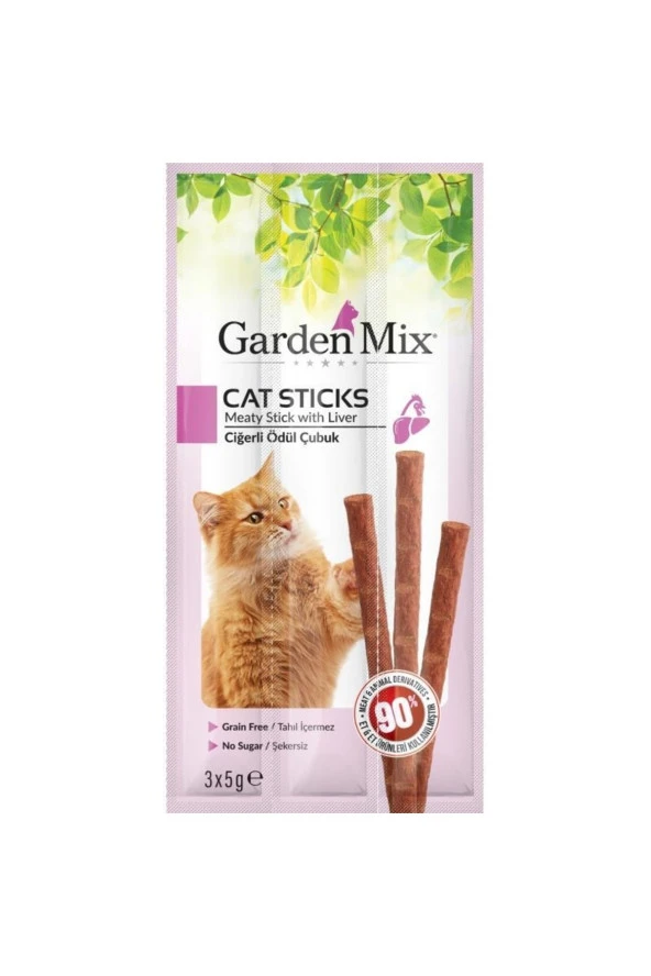 Gardenmıx Ciğerli Kedi Stick Ödül 3*5g