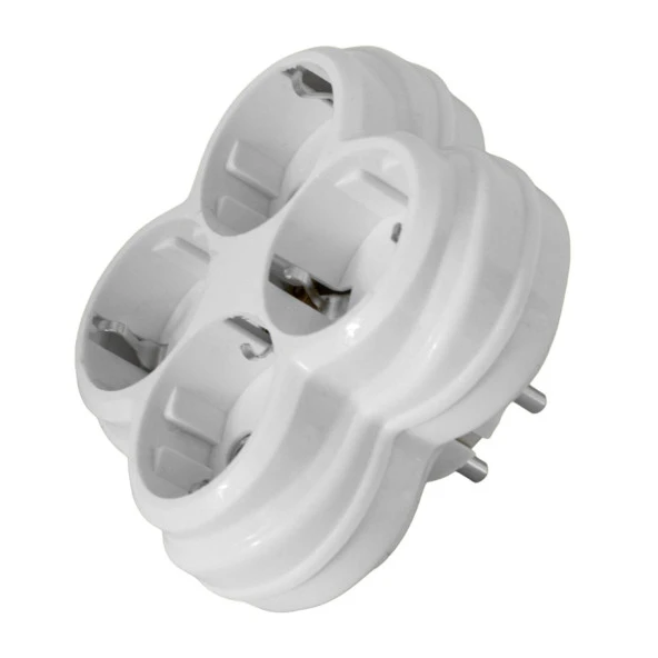 Topraklı Çocuk Korumalı Çoklu Golyat 4 Lü Grup Priz Çoğaltma Dörtlü Fiş Piriz Sıva Üstü - 4