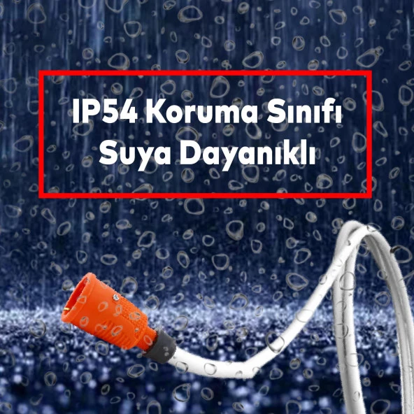 Monofaze Kauçuklu Kablo Bahçe Dış Mekan Korunaklı IP54 Sağlam Su Geçirmez Turuncu Dişi Fiş Tek 16A - 5