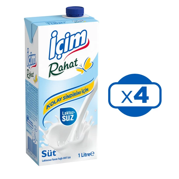 İçim Laktozsuz Süt 1 Lt. 4 lü