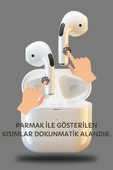 TrkTech Pro 5 Plus Premium A Kalite Bluetooth Sürüm 5.3 Kılıf Hediyeli Bluetooth Kulaklık - 3