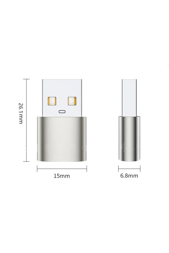 TrkTech Usb To Type-c Dönüştürücü - Type-c Çevirici Yüksek Hızlı Veri Aktarımı Otg Çevirici - 2