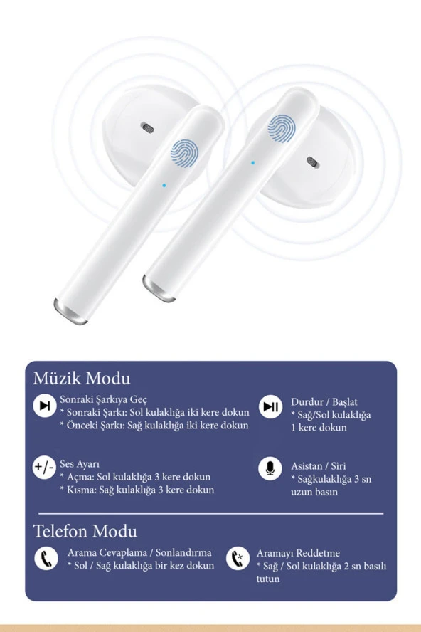 TrkTech 3. Nesil i12 PRO Premium Kalite Bluetooth Sürüm 5.3 Geliştirilmiş Üstün Performanslı Kulaklık - 6