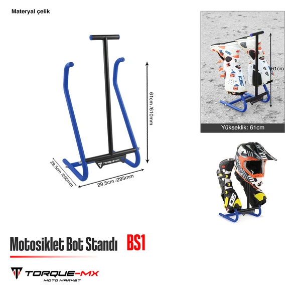 Torque-MX Motosiklet Bot Standı BS1 Lacivert - Resim 5