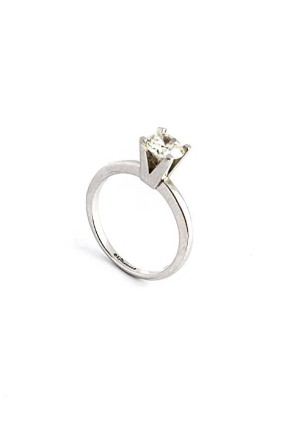 Sky Diamond Taşlı 925 Ayar Gümüş Tek Taş Yüzük ürün görseli