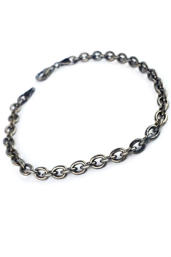 İtalyan 925Ayar Gümüş Siyah Rodajli Erkek Bileklik ürün görseli