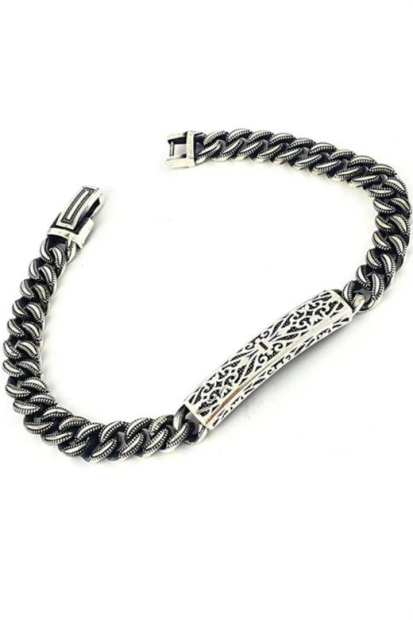 925Ayar Gümüş Tasarım Tarz Erkek Bileklik ürün görseli